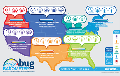 Cold Temperatures Across Much of the U.S. Expected to Drive Pests Indoors this Winter.